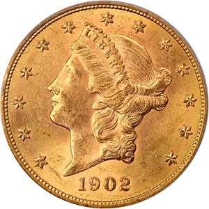 image for: 1902-S $20 PCGS MS63
