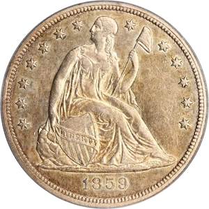 image for: 1859-S $1 PCGS AU53