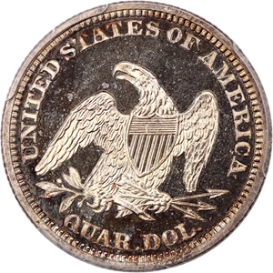 image for: 1862 25c PCGS/CAC Proof 65+ CAM