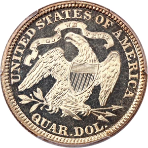 image for: 1891 25c PCGS/CAC Proof 64 DCAM