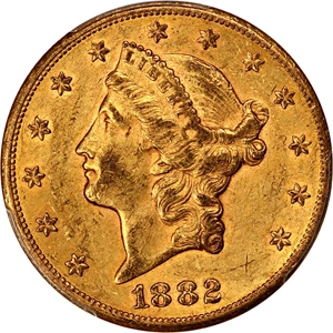 image for: 1882-CC $20 PCGS/CAC AU58
