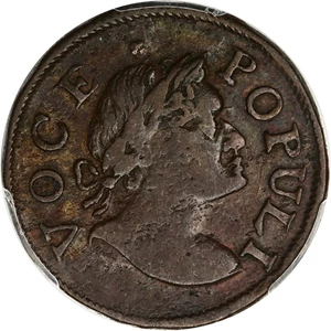 image for: 1760 Voce Populi Halfpenny PCGS VF25