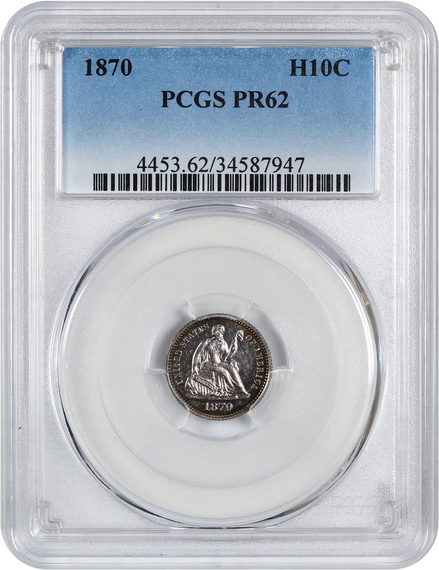 image for: 1870 H10c PCGS Proof 62
