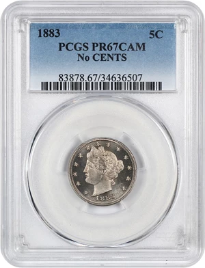 image for: 1883 5c PCGS Proof 67 CAM (No Cents)