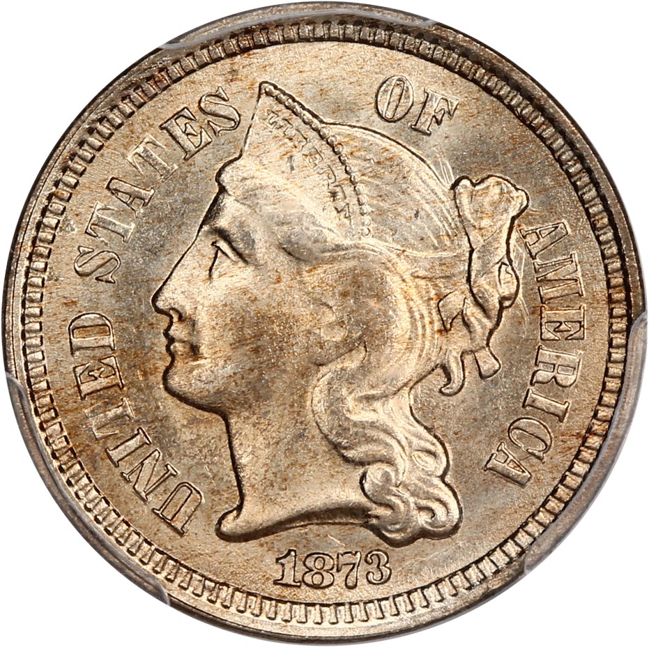 image for: 1873 3CN PCGS MS65 (Open 3)