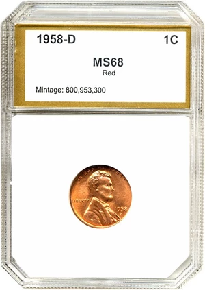 image for: 1958-D 1c PCI MS68 RD