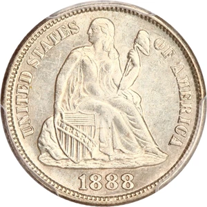 image for: 1888-S 10c PCGS MS63
