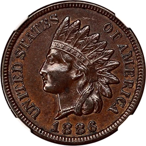 image for: 1886 1c NGC MS61 BN (Type 2)