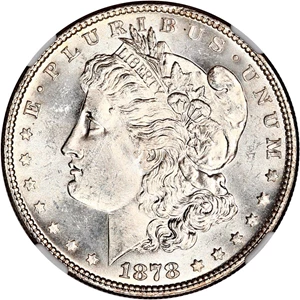 image for: Top 100 VAM: 1878 7TF $1 NGC MS63 (Reverse of 1878, VAM-100, Type1 Obv)
