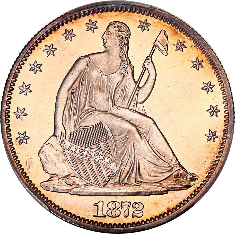 image for: 1872 50c PCGS/CAC Proof 64