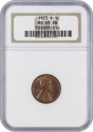 image for: 1923-S 1c NGC MS65 RB