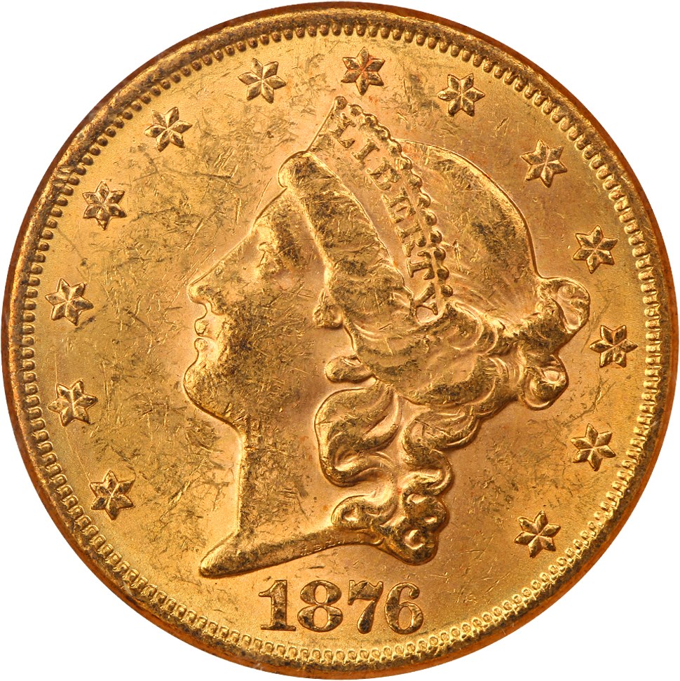 image for: 1876 $20 NGC MS61