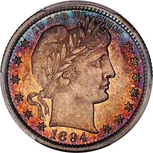 image for: 1894 25c PCGS Proof 64