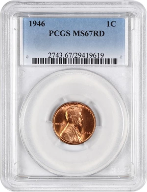 image for: 1946 1c PCGS MS67 RD