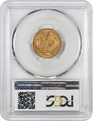 image for: 1858 $3 PCGS/CAC AU55