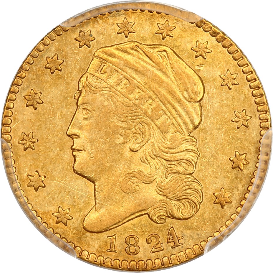 image for: 1824/1 2 1/2 PCGS AU58 ex: D.L. Hansen