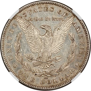 image for: 1878-CC $1 NGC AU58 (VAM-18, Doubled Leaves)