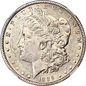 image for: Top 100 VAM: 1889-O $1 NGC AU50 (VAM-2, Oval O)