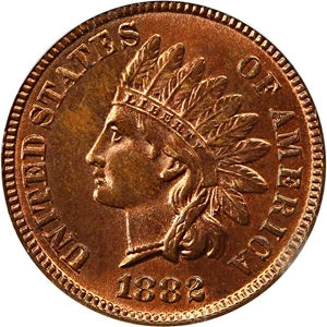 image for: 1882 1c PCGS/CAC MS65 RB