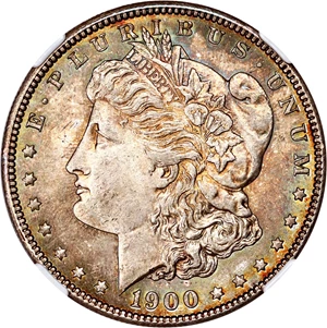 image for: Hot 50 VAM: 1900 $1 NGC MS62 (VAM-16, Two Olive Rev)
