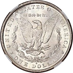 image for: Top 100 VAM: 1891-S $1 NGC MS62 (VAM-3, Doubled Stars)