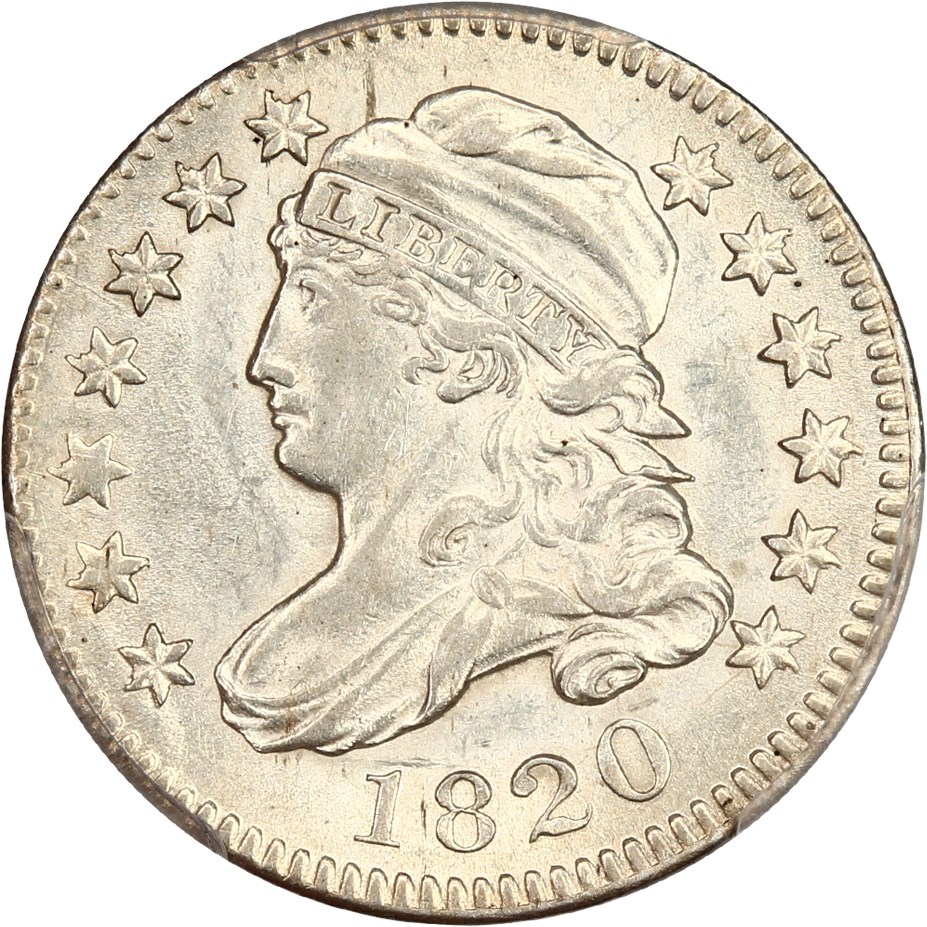 image for: 1820 10c PCGS/CAC AU58 (Large 0)