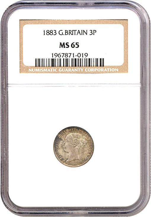 image for: Great Britain: 1883 3D  NGC MS65   