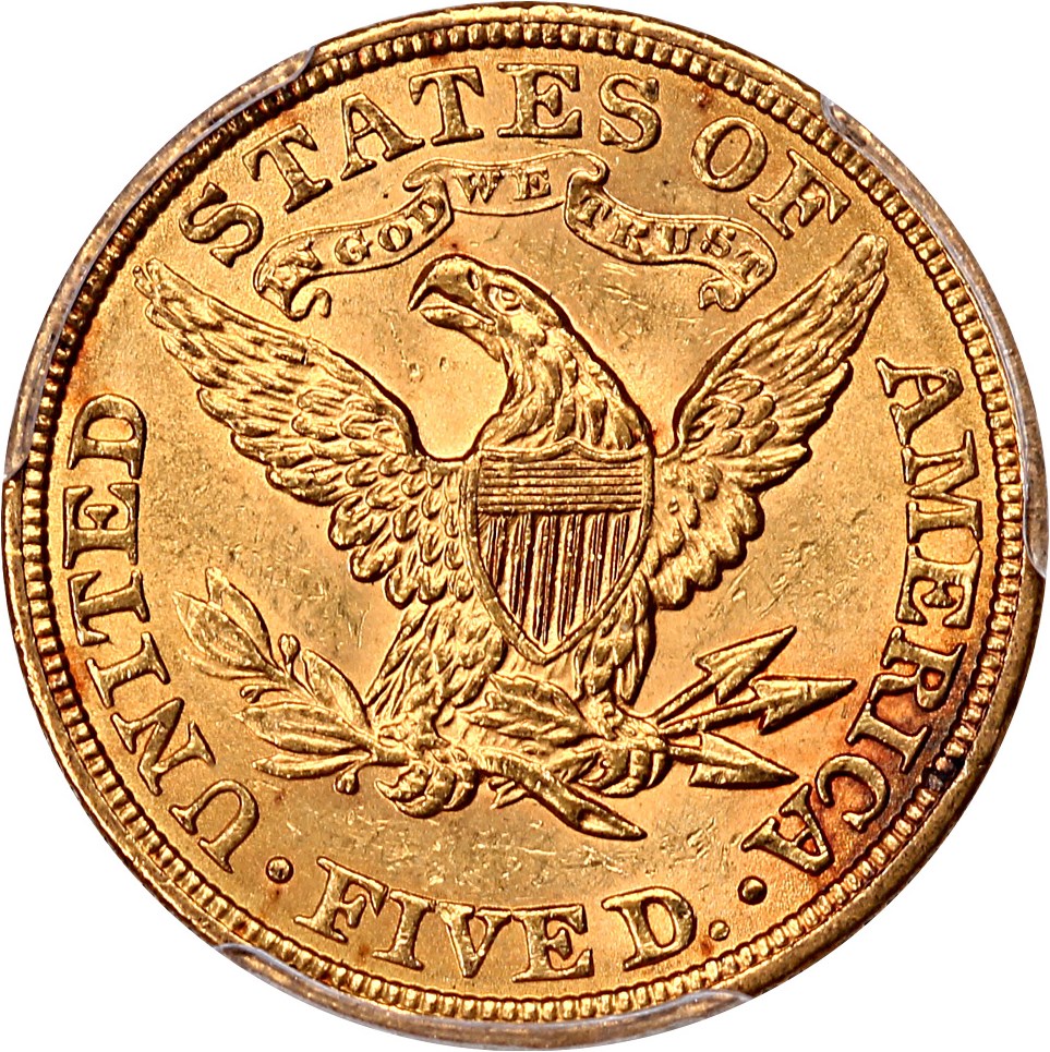 image for: 1902 $5 PCGS MS62