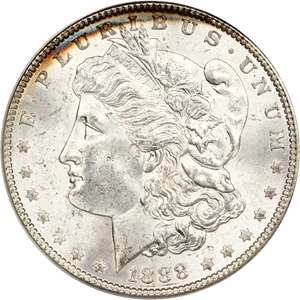 image for: Hot 50 VAM: 1888 $1 ANACS MS63 (VAM-16, DDR)