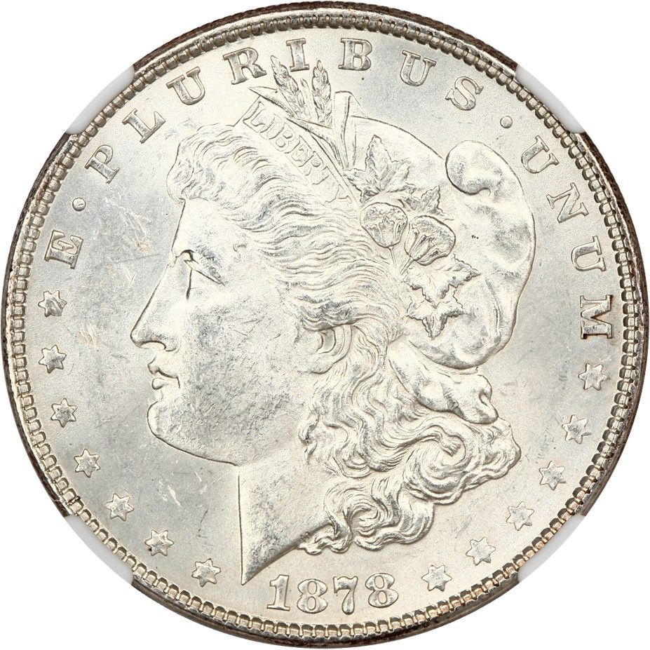 image for: 1878 7/8TF $1 NGC MS62 (Weak, VAM-34, 7/4)