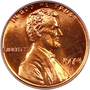 image for: 1974-S 1c PCGS MS66 RD