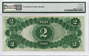 image for: FR. 56 1880 Bracelet Reverse $2 Legal Tender PMG Gem Unc 66 EPQ