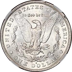 image for: Hot 50 VAM: 1888-S $1 NGC MS62 (VAM-1B, Pitted Reverse)