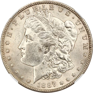 image for: 1887-O $1 NGC MS61 (VAM-22A, DDO, Pitted Rev)