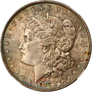 image for: 1878 8TF $1 NGC MS63 (VAM-14.1, Alligator Eye)