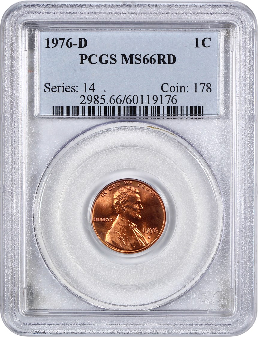 image for: 1976-D 1c PCGS MS66 RD