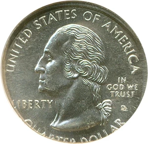 image for: 1999-D 25c Delaware NGC MS64 - Struck on 5c planchet (5.0 Grams)