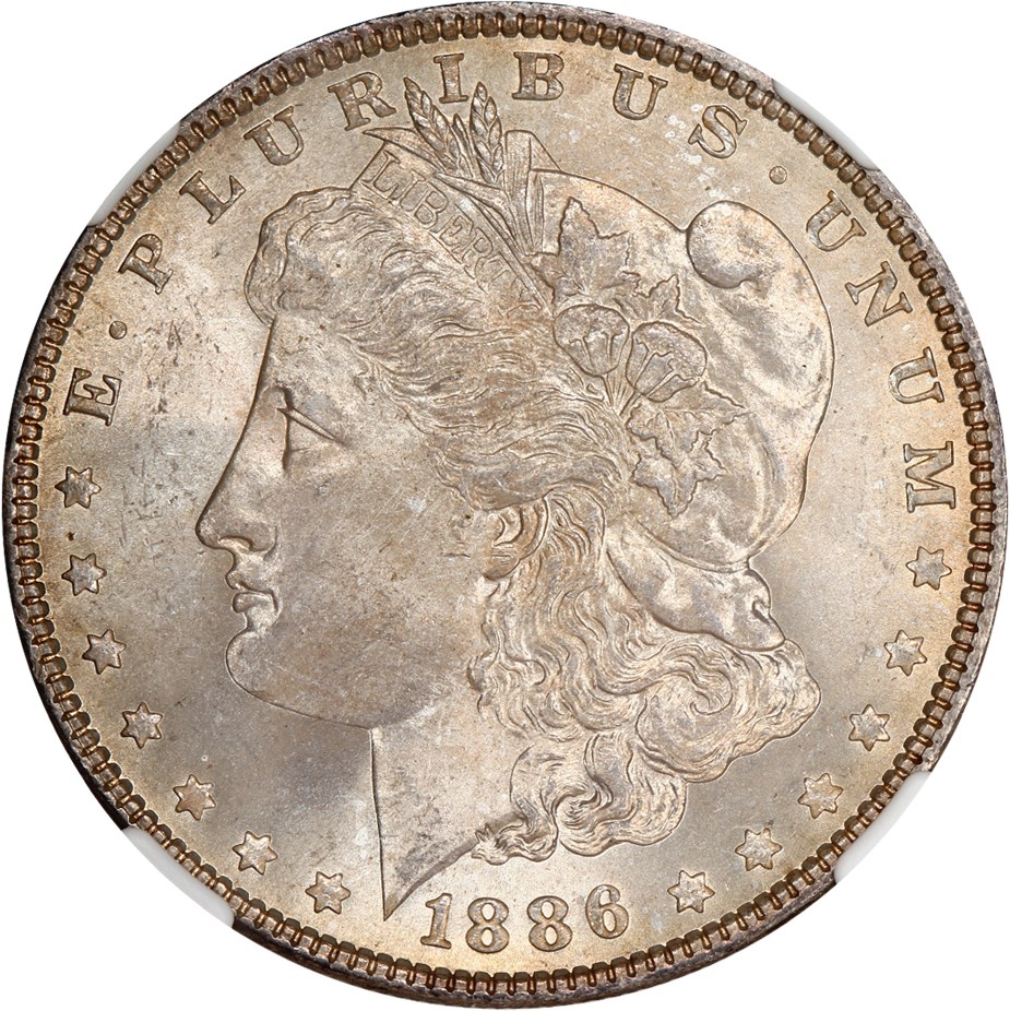 image for: Hot 50 VAM: 1886 $1 NGC/CAC MS65 (VAM-1C, 3+2 Clashed Rev)