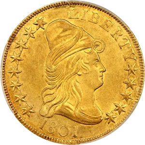 image for: 1801 $10 PCGS MS62 ex: D.L. Hansen