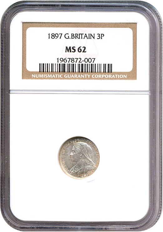 image for: Great Britain: 1897 3D  NGC MS62   