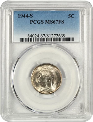 image for: 1944-S 5c PCGS MS67 FS