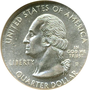 image for: 1999-D 25c Delaware NGC MS64 - Struck on 5c planchet (5.0 Grams)