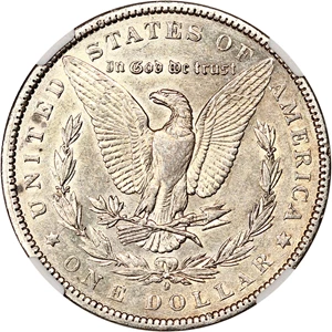 image for: Top 100 VAM: 1889-O $1 NGC AU50 (VAM-2, Oval O)