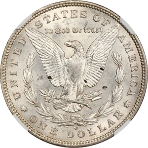 image for: 1887-O $1 NGC MS61 (VAM-22A, DDO, Pitted Rev)