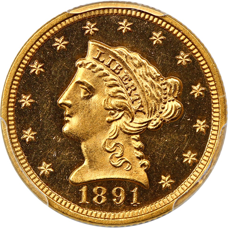 image for: 1891 2 1/2 PCGS/CAC Proof 64+ DCAM ex: D.L. Hansen