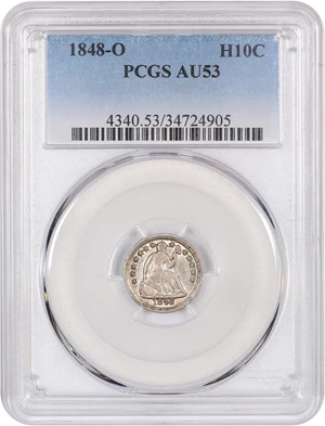 image for: 1848-O H10c PCGS AU53