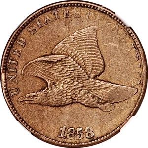 image for: 1858/7 Flying Eagle 1c NGC XF45