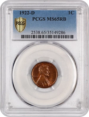 image for: 1922-D 1c PCGS MS65 RB