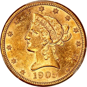 image for: 1905-S $10 PCGS MS63 ex: Simpson/Hall