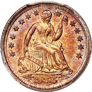 image for: 1855 H10c PCGS MS64 (Arrows, Retro OGH)
